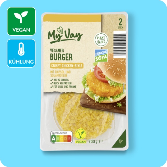 Veganer Burger „Crispy Chicken Style“