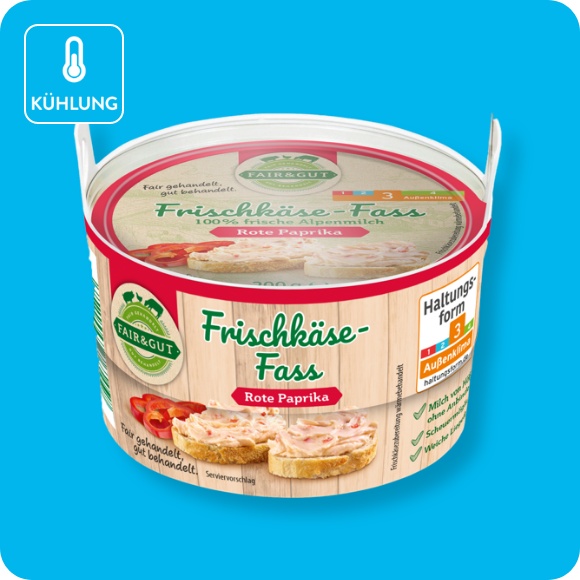 Frischkäse-Fass