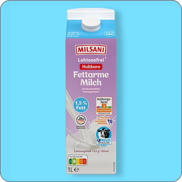 Laktosefreie H-Milch²