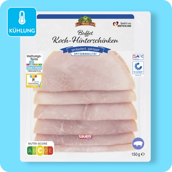 Buffet-Kochhinterschinken oder -Putenkochschinken