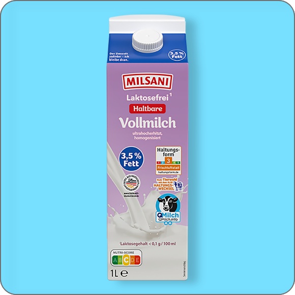 Laktosefreie H-Milch²