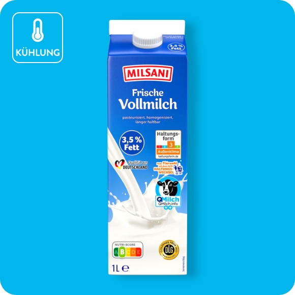 Frische Vollmilch