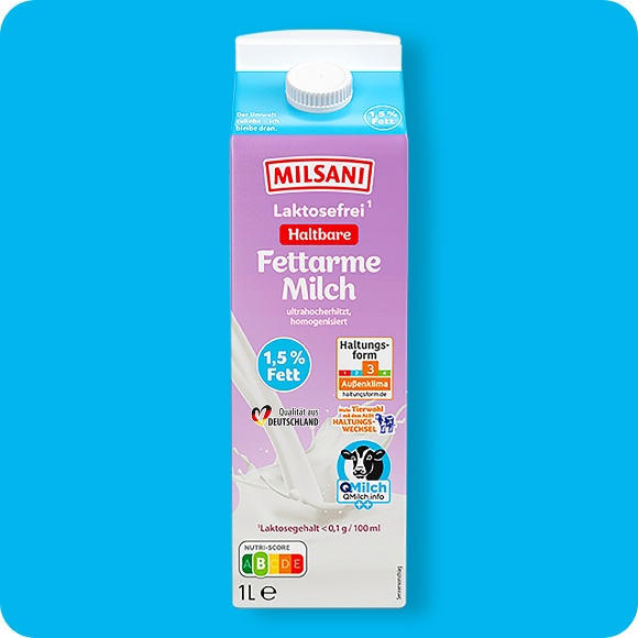 Laktosefreie H-Milch