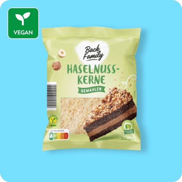 Haselnusskerne, gemahlen