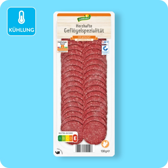 Herzhafte Geflügelsalami