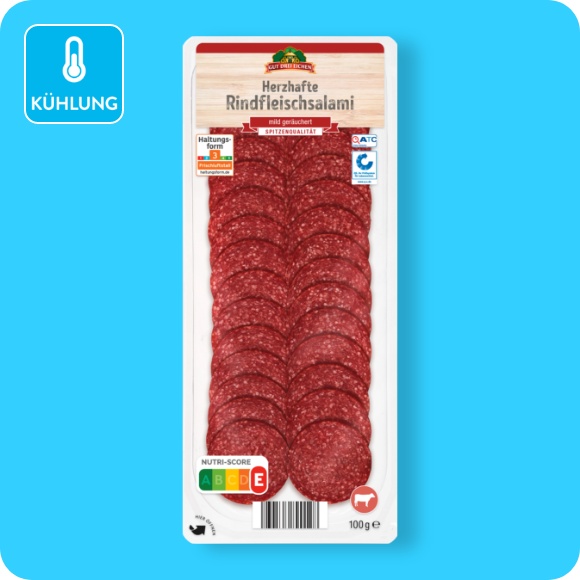 Herzhafte Rindsalami
