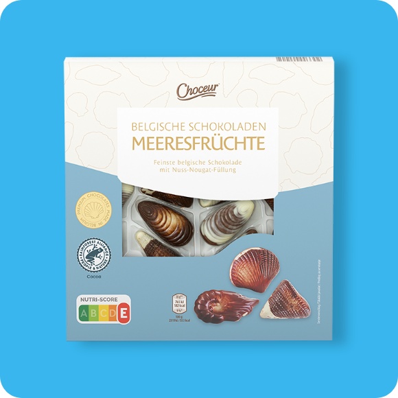 Belgische Schokoladen-Meeresfrüchte