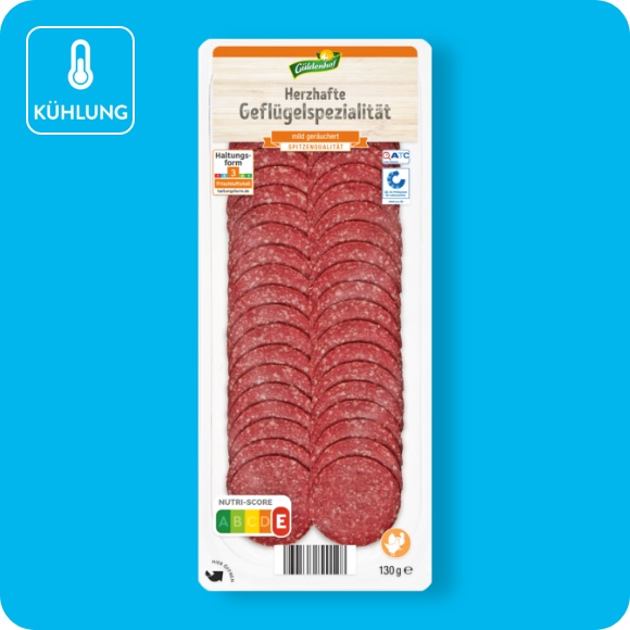 Herzhafte Geflügelsalami