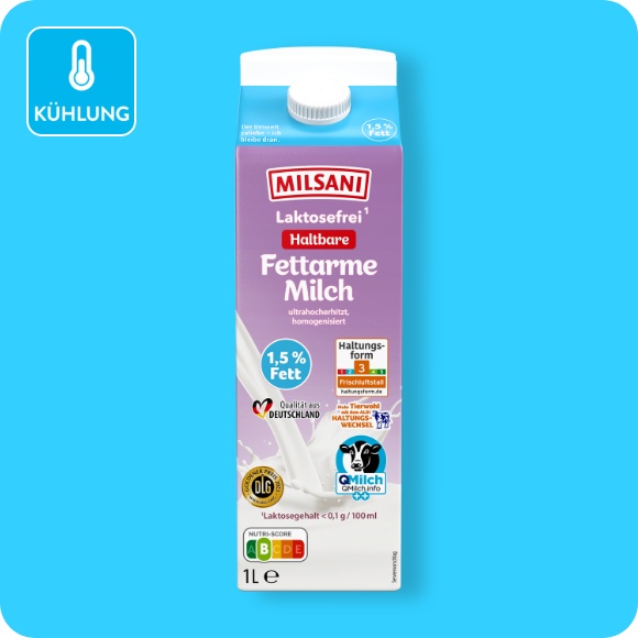 Laktosefreie H-Milch