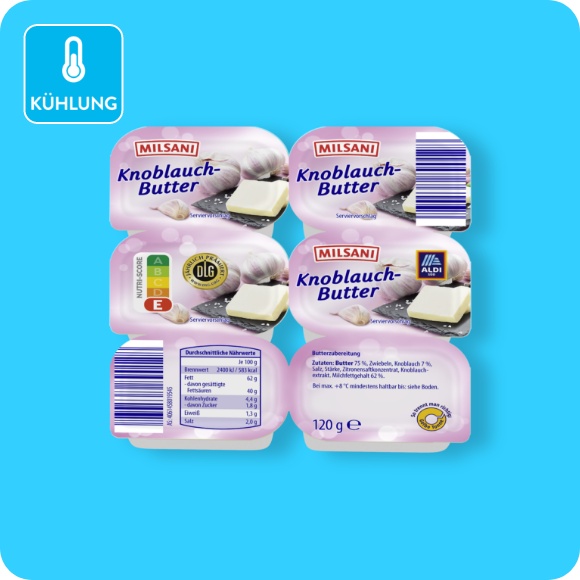 Knoblauch- oder Kräuterbutter