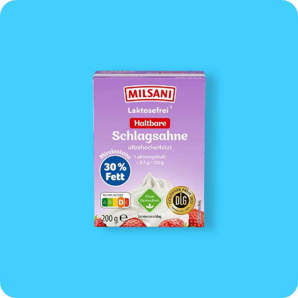 Laktosefreie H-Schlagsahne