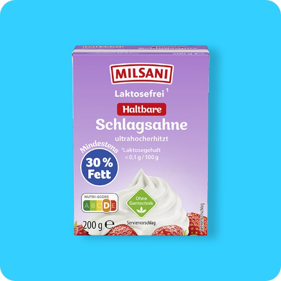 Laktosefreie H-Schlagsahne