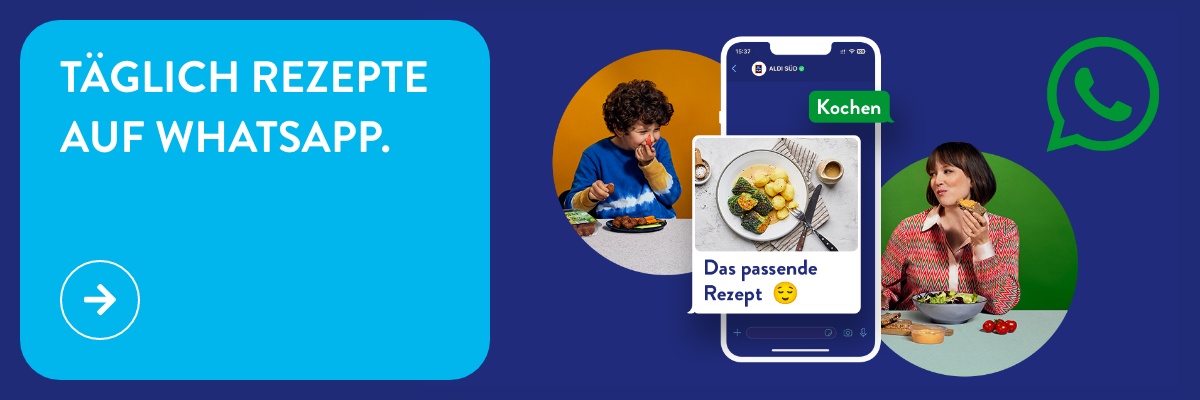 Täglich Rezepte auf WhatsApp.