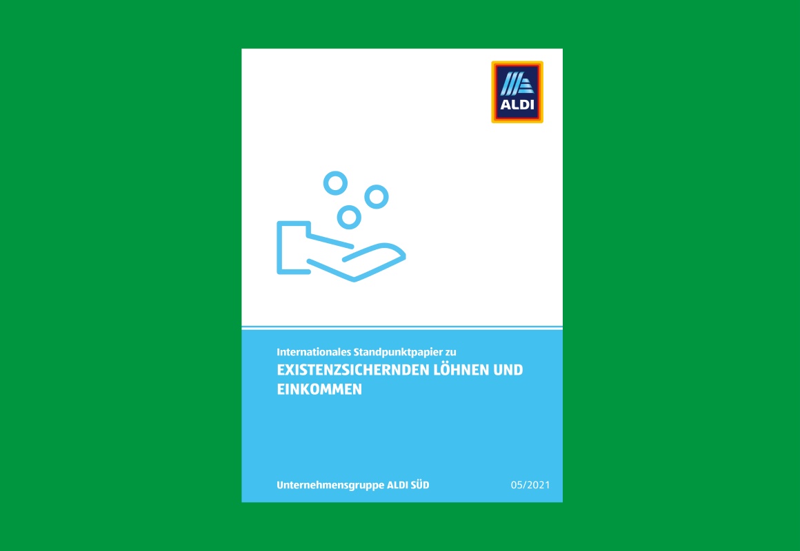 Deckblatt des Standpunktpapier zu Existenzsichernden Löhnen und Einkommen.