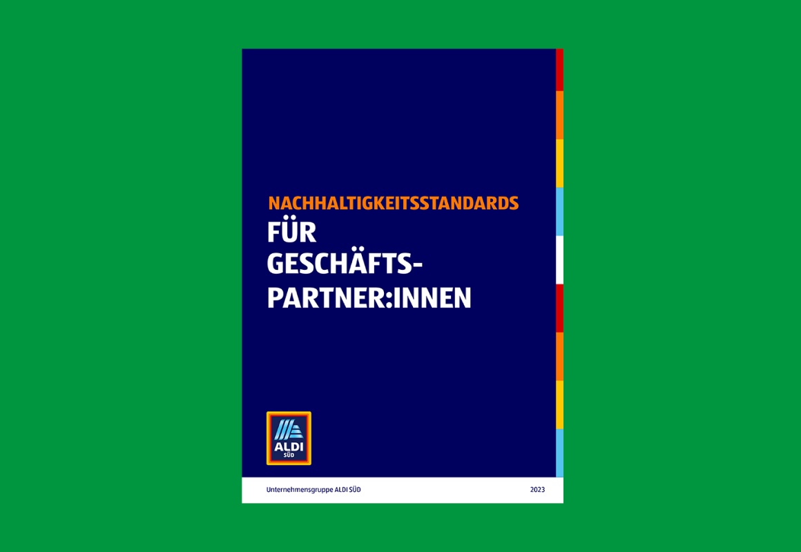 Deckblatt der Nachhaltigkeitsstandards für Geschäftspartner:innen