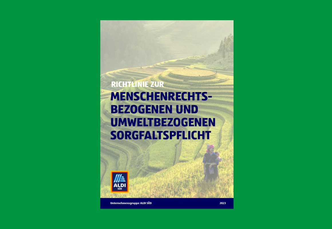 Deckblatt der Richtlinie zur menschenrechtlichen und umweltbezogenen Sorgfaltspflicht