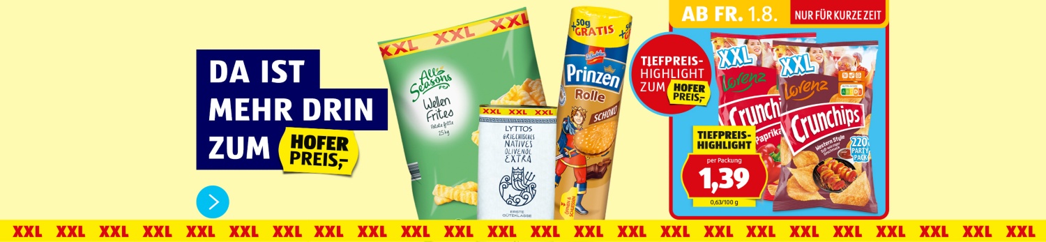 XXL Angebote - ab 1.8.