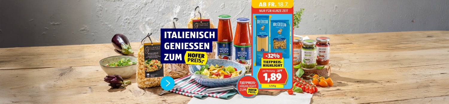 Italienische Angebote - ab 18.7.
