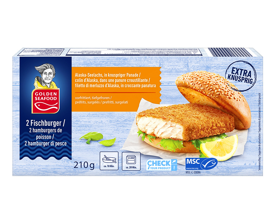 Fishburger di merluzzo d'Alaska MSC 210 g