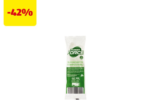 POWER FORCE Forchette compostabili monouso