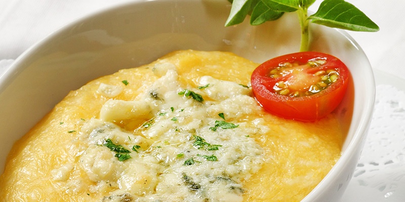 Polenta con gorgonzola by @andrea