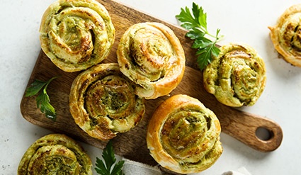 Girelle con zucchine e prosciutto