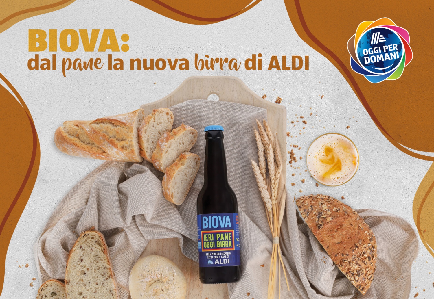 ALDI presenta BIOVA, la birra nata dal pane