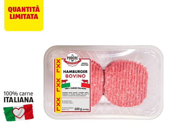 IL PODERE Hamburger di bovino XXL