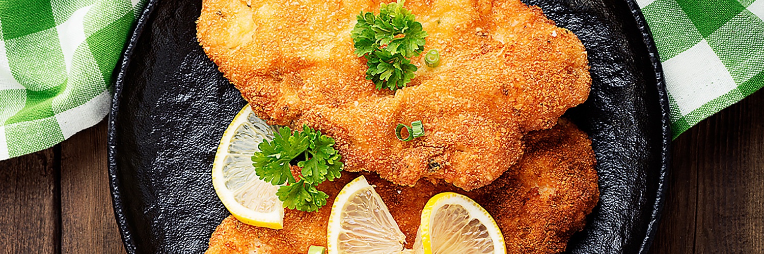 Saftiges Wiener Schnitzel, typische Hausmannskost