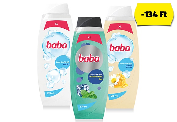 BABA Tusfürdő, 675 ml/flakon