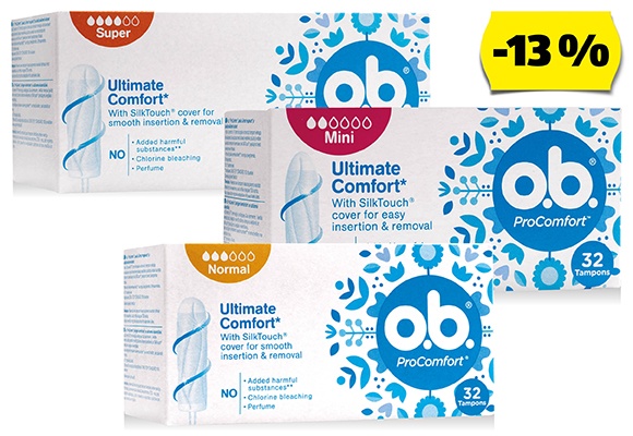 O.B. ProComfort tampon, 32 darab/doboz