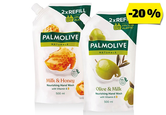 PALMOLIVE Folyékonyszappan-utántöltő, 500 ml/csomag