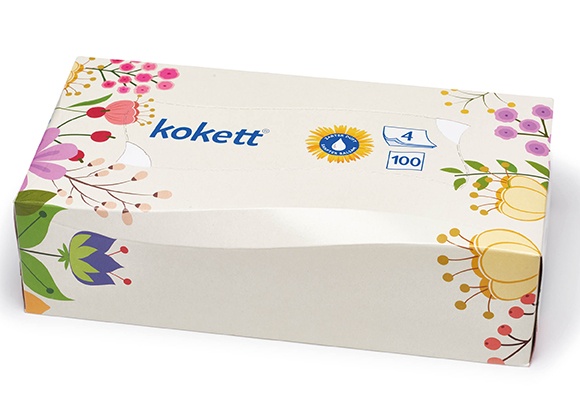 KOKETT Illatos papír zsebkendő, 100 darab/doboz