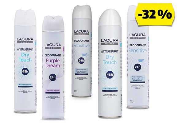 LACURA Női deospray, 200 ml/flakon