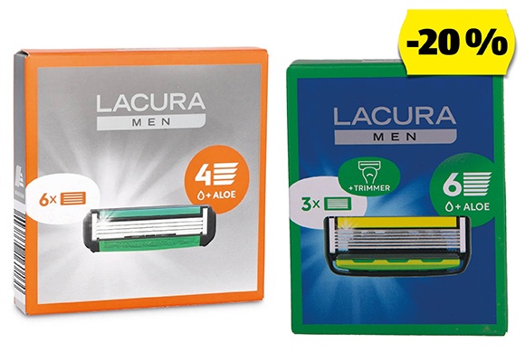LACURA Férfi borotvapenge, 6 vagy 3 darab/csomag