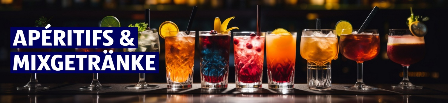 Alkoholsortiment – Aperitifs & Mixgetränke
