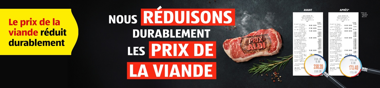 Réduction des prix de la viande