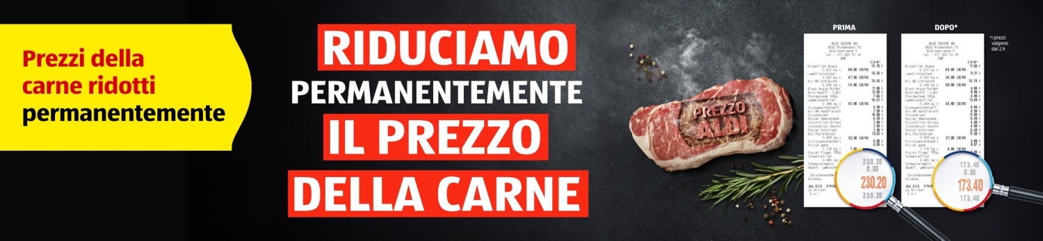 ALDI SUISSE – Riduzione prezzi carne