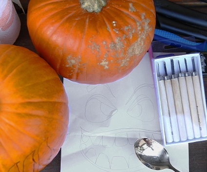 Disegnare sulla zucca