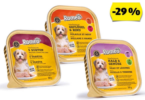 ROMEO Kutyaeledel, 300 g/tégely