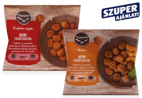 PRIMANA Mini fasírtgolyók, 500 g/csomag