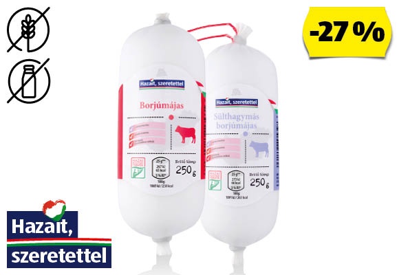 Viaszos borjúmájas, 250 g/darab