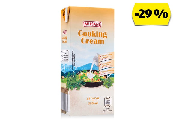 MILSANI Főzőtejszín, 350 ml/doboz