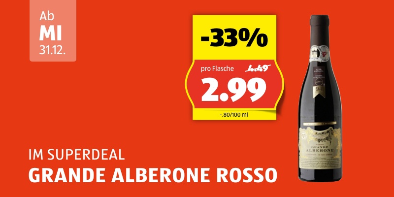 SuperDeal ab Mittwoch 31.12.