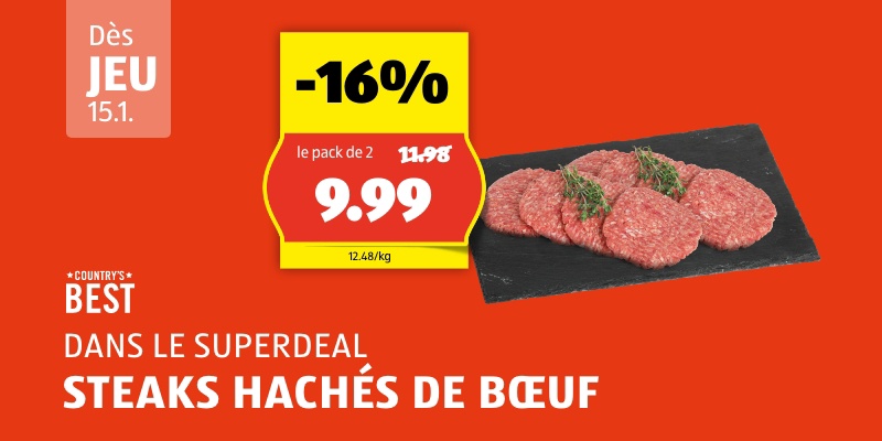 SuperDeal dès jeudi 15.1.