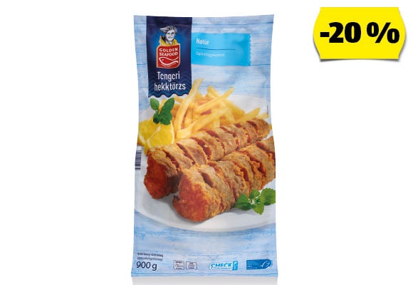 GOLDEN SEAFOOD Hekktörzs, 900 g/csomag