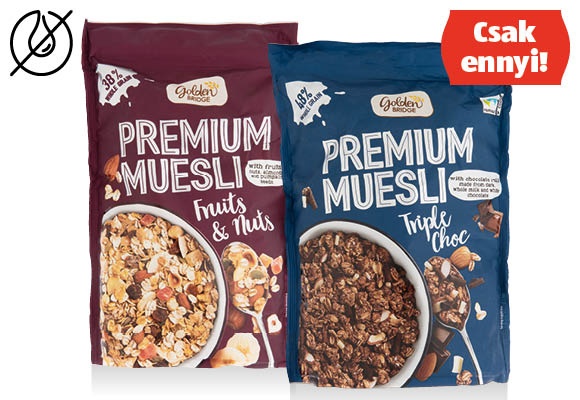 GOLDEN BRIDGE Prémium müzli, 500 g/csomag