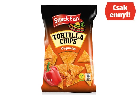 SNACK FUN Tortillachips, 300 g/csomag
