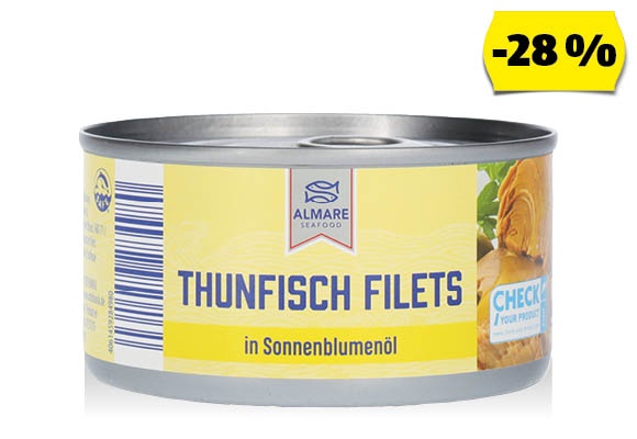 ALMARE SEAFOOD Tonhalfilé, 185 g (140 g)/doboz