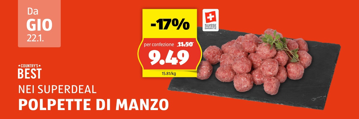 SuperDeal da giovedì, 22.1.